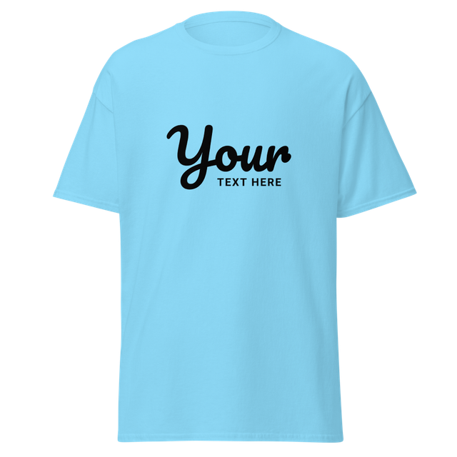 Sky Blue Minimalist Graphic Unisex T-Shirt