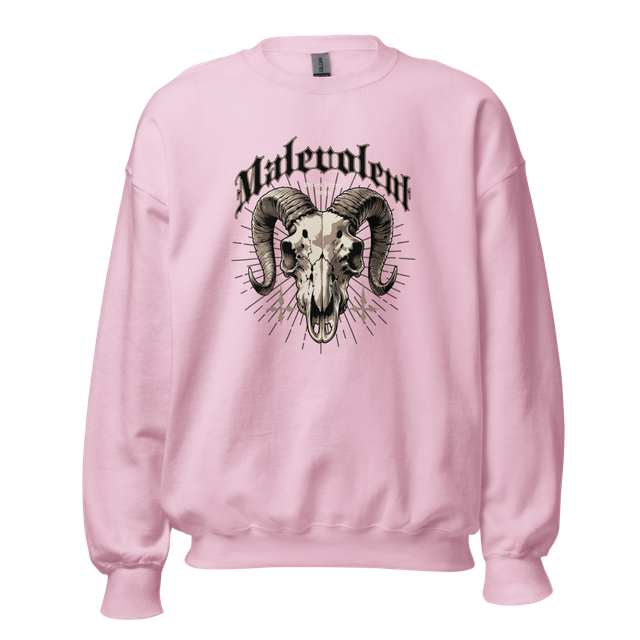 Malevolent Ram Skull Graphic Sweatshirt