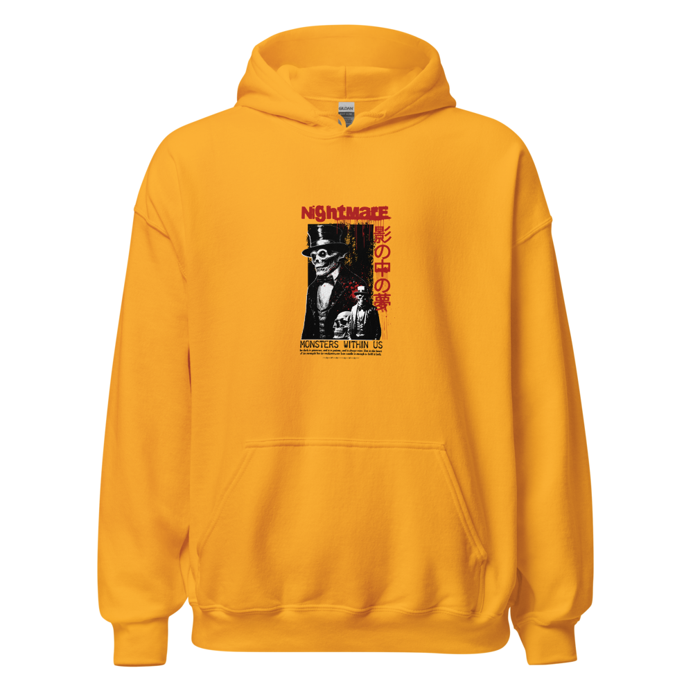 Nightmare Top Hat Skull Graphic Hoodie 