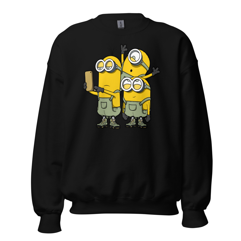 Minions Selfie Graphic Crewneck Sweatshirt 