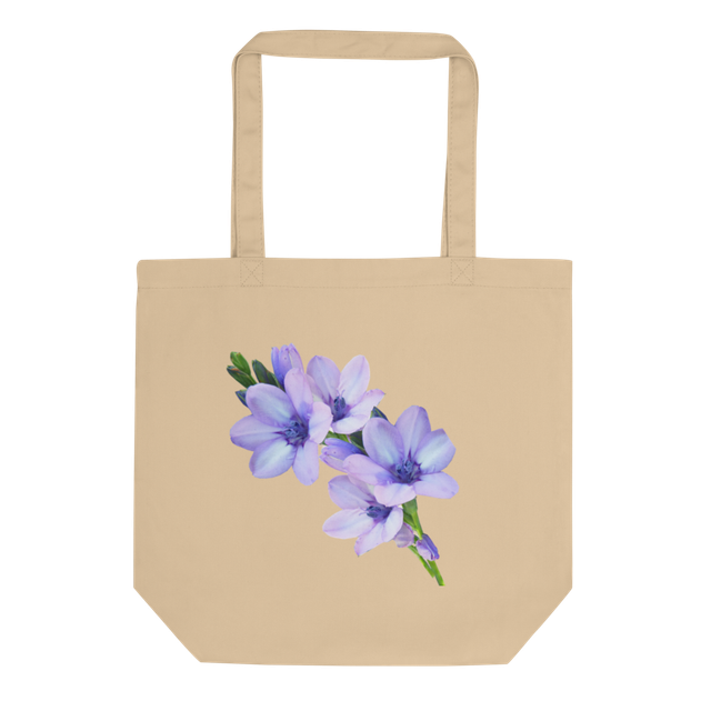 Purple Floral Tote Bag Aesthetic
