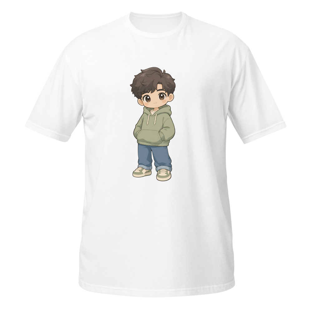 Cute Chibi Boy Green Hoodie Kawaii Shirt