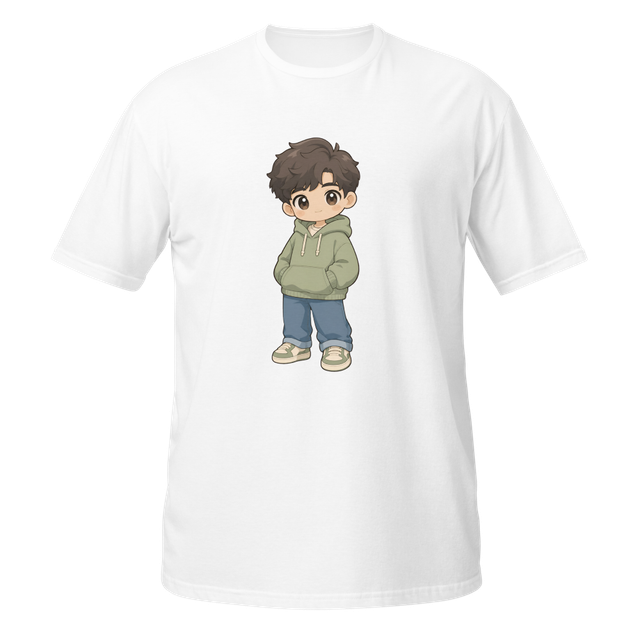 Cute Chibi Boy Green Hoodie Kawaii Shirt