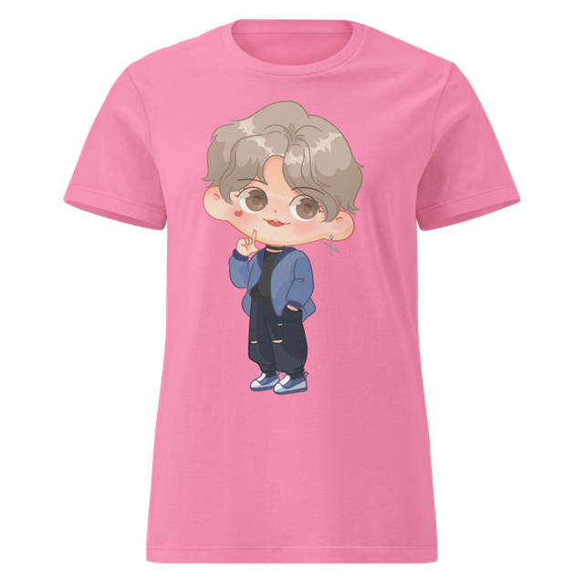 Cute Chibi Boy Pink Kawaii Shirt For Girls