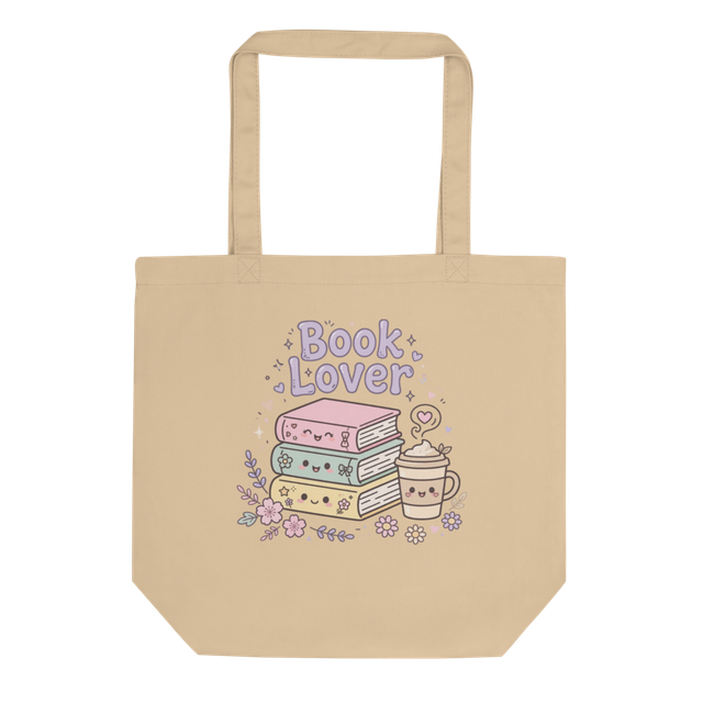 Book Lover Eco Tote Bag - Cute Kawaii Bookish Gift