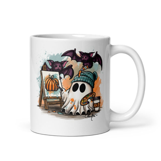Ghost and Bats Artist Mug