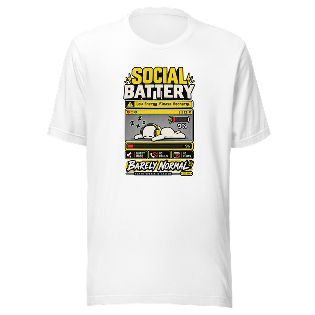 Barely Normal Social Battery 9% Staple T-Shirt