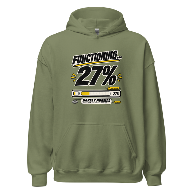 Barely Normal Functioning 27% Heavy Blend Hoodie