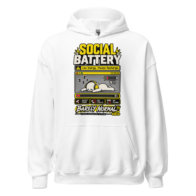Barely Normal Social Battery 9% Hoodie
