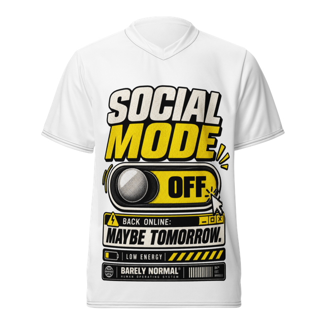 Barely Normal Social Mode Off Sports Jersey
