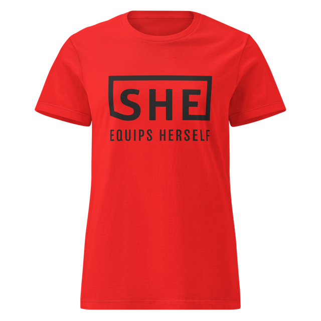 She Equips Herself womens tee