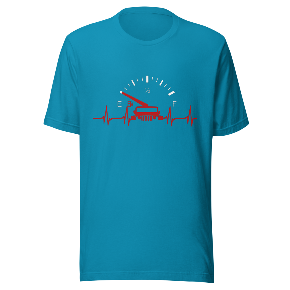 Jeep Pulse Heartbeat Fuel Gauge T-Shirt