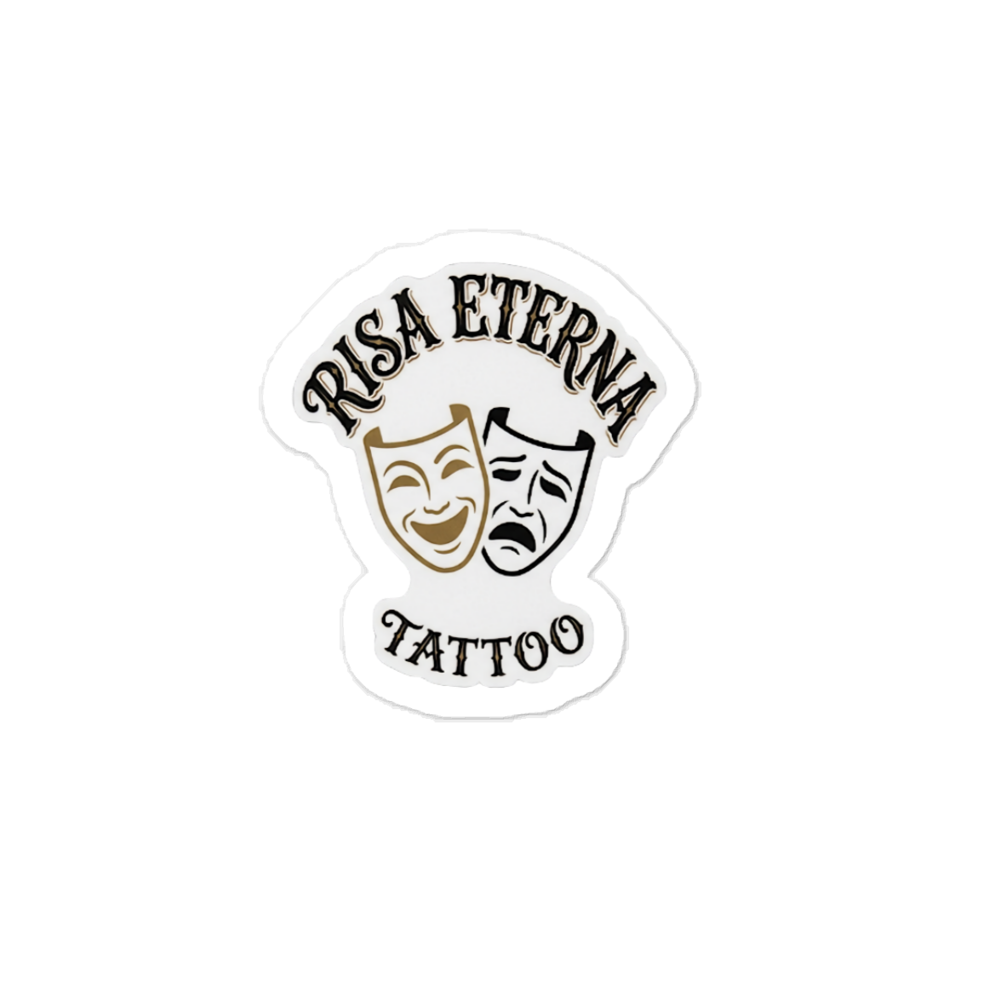 Sticker Vinil "Risa Eterna Tattoo" – Estilo Chican