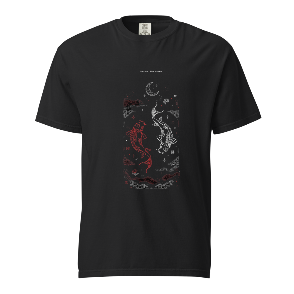 Yin Yang Koi Fish T-shirt -Balance Flow Tee