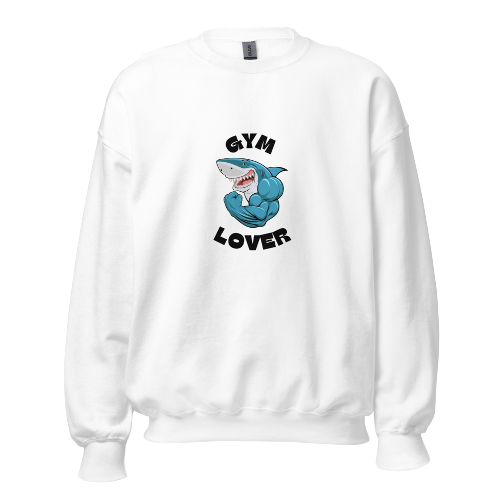 Gym Lover Shark Sweatshirt | Unisex Crew Neck