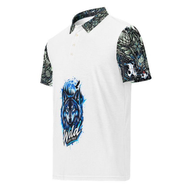 Men's All-Over Print Slim Fit Polo Shirt
