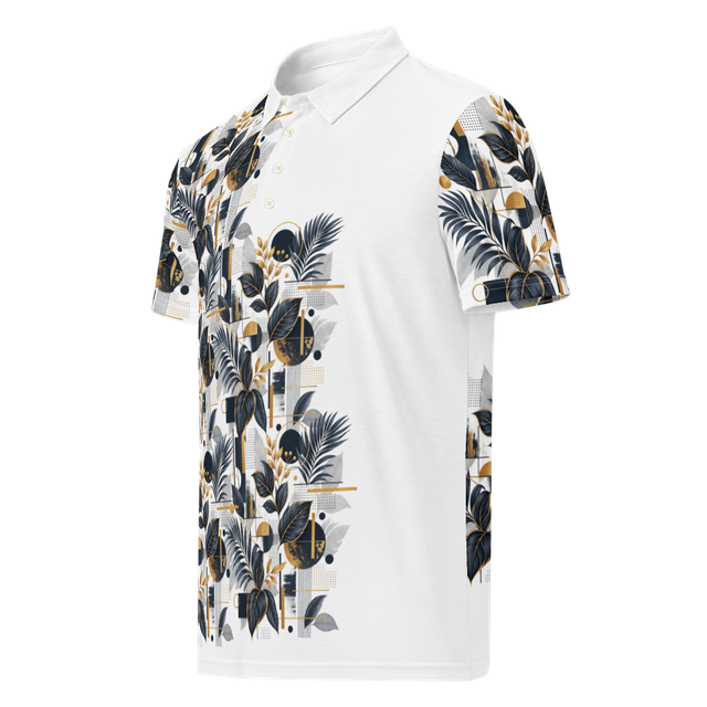 Men's All-Over Print Slim Fit Polo Shirt