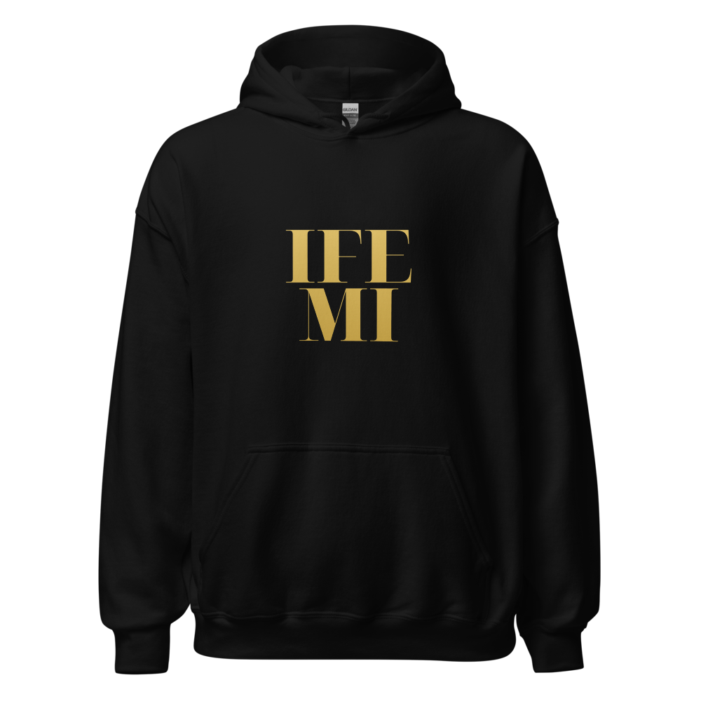 Ife mi Gold Serif Hoodie