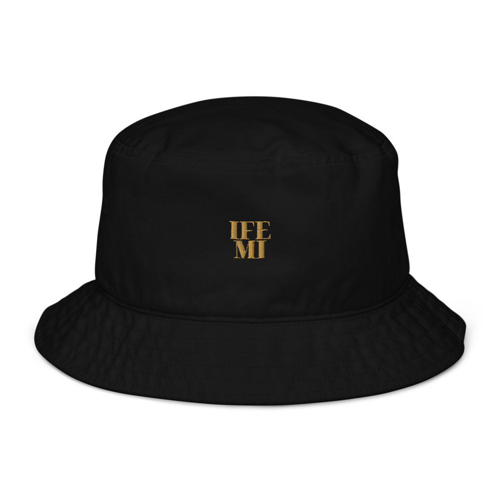 Ife mi Gold Serif Bucket Hat