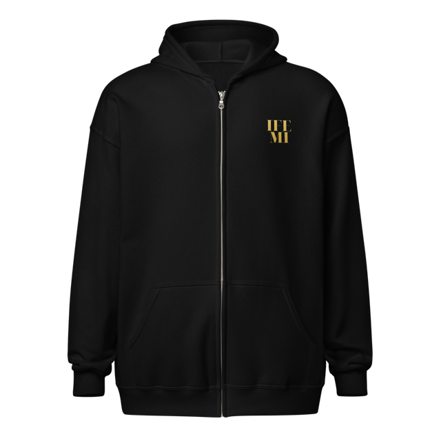 Ife mi Gold Serif Zip Hoodie