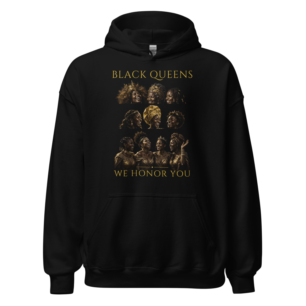 ITAN Black Queens We Honor You Hoodie