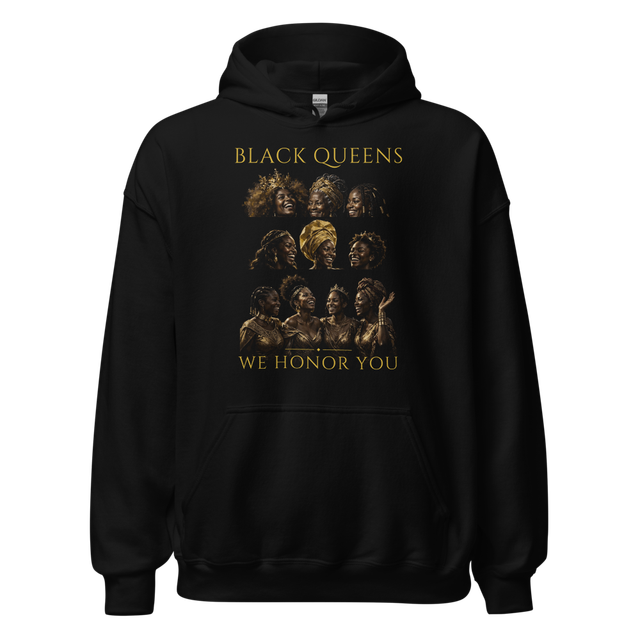 ITAN Black Queens We Honor You Hoodie