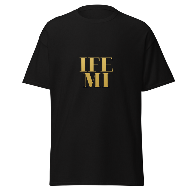 Ife mi Be Present Tee Gold Serif
