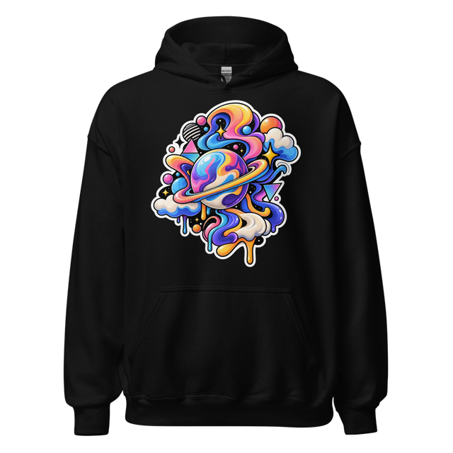 Colorful Abstract Planet Sticker – Psychedelic Spa