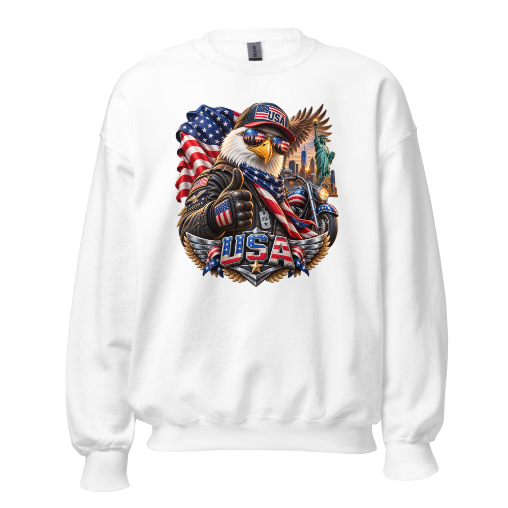 American Eagle USA Motorcycle Patriotic Design