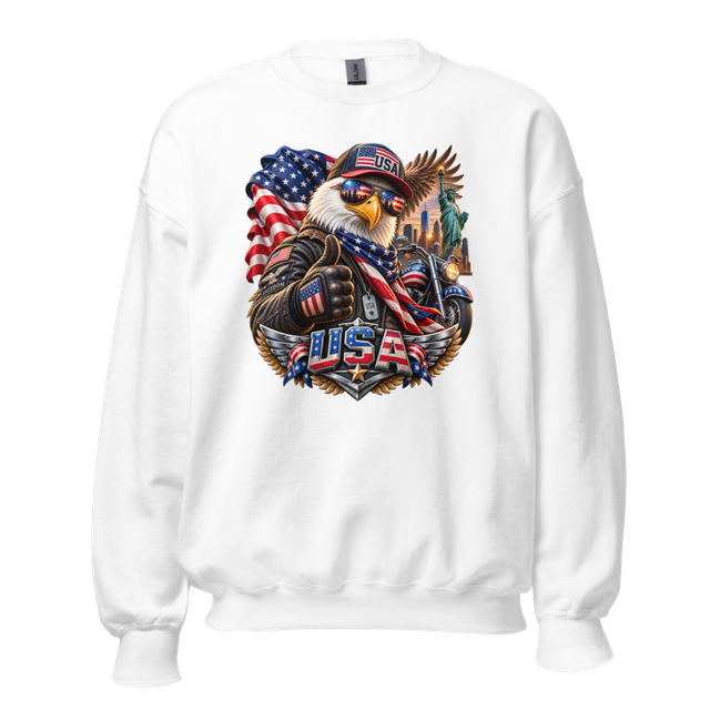 American Eagle USA Motorcycle Patriotic Design