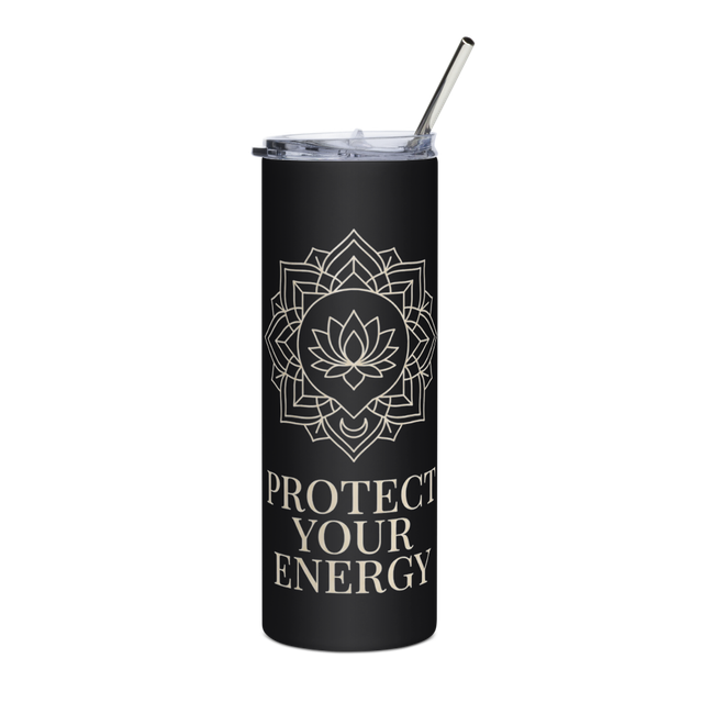 Protect Your Energy Mandala Stainless Steel Tumble