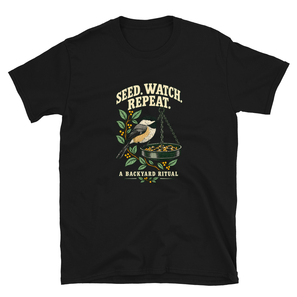 Seed. Watch. Repeat. — Chickadee Graphic Tee