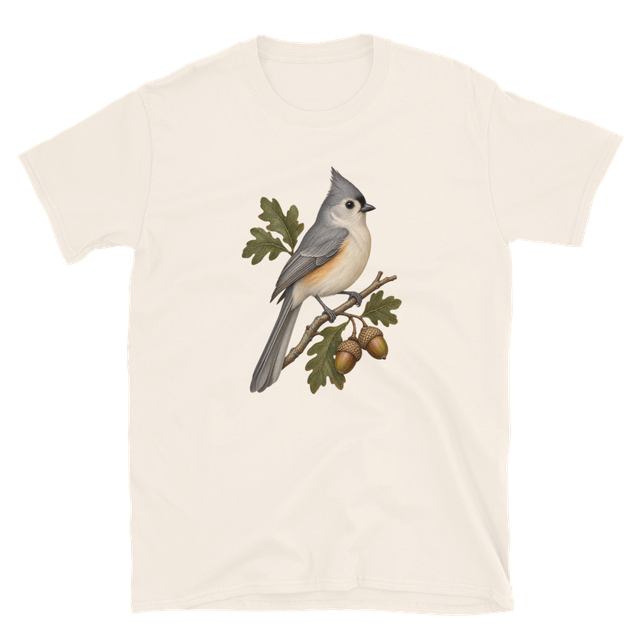 Tufted Titmouse — Botanical Bird Tee