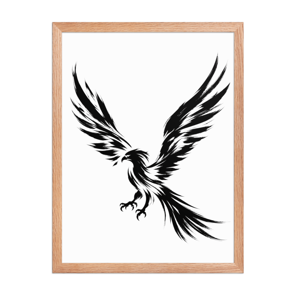Phoenix Rise Framed Poster - Gym Motivation Wall