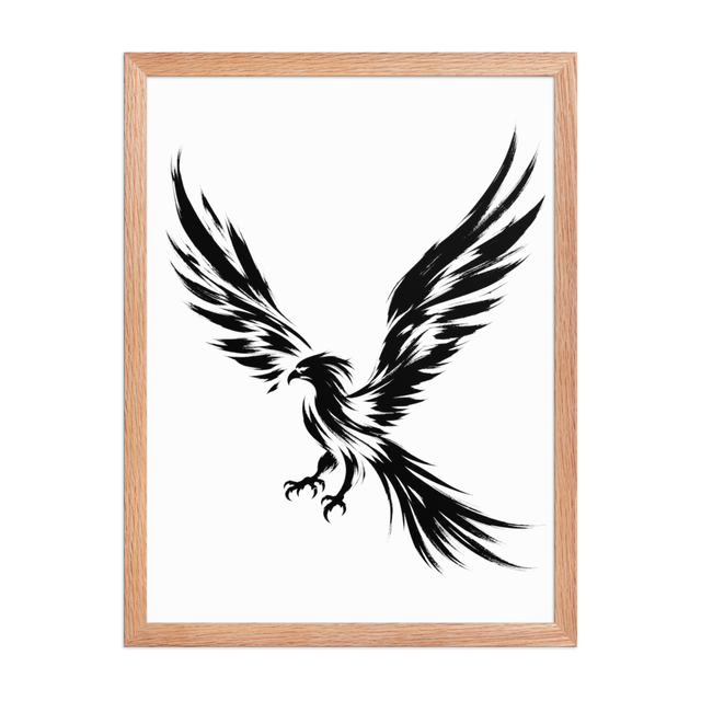 Phoenix Rise Framed Poster - Gym Motivation Wall