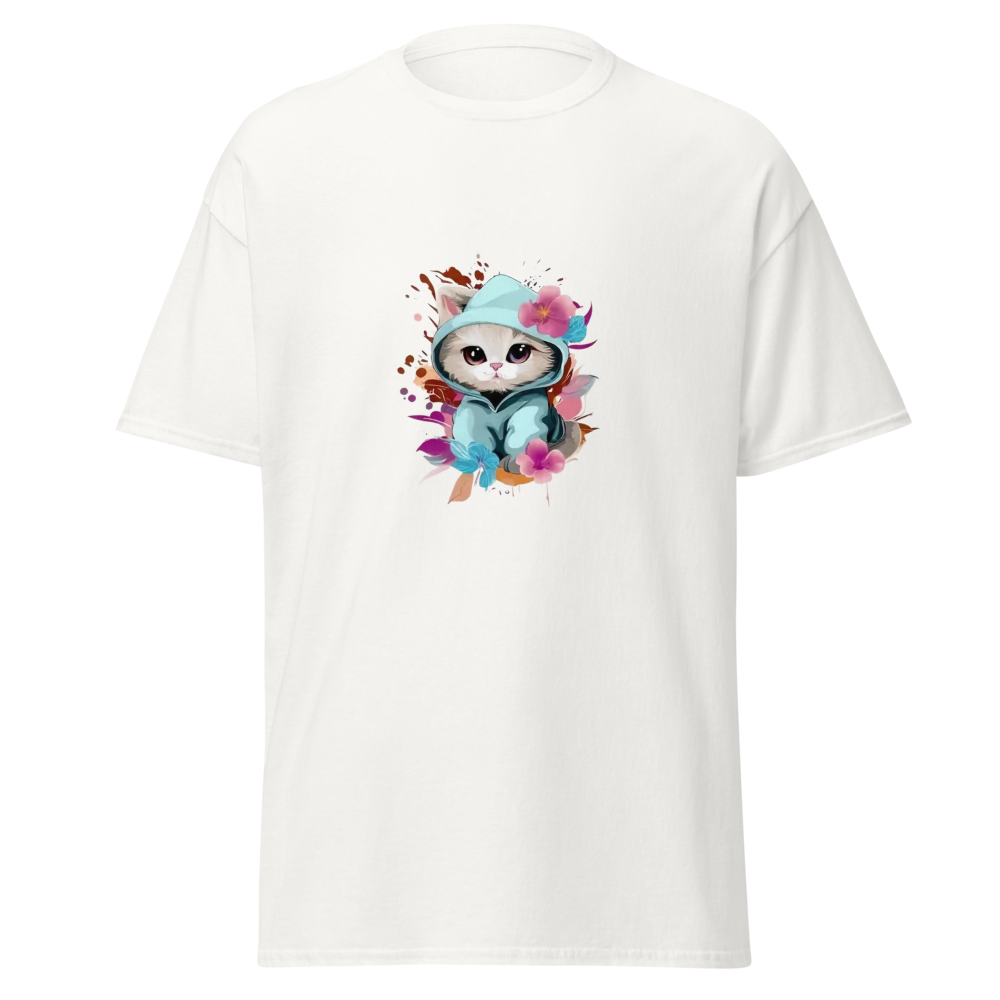 Cute Kitty Bloom Art T Shirt