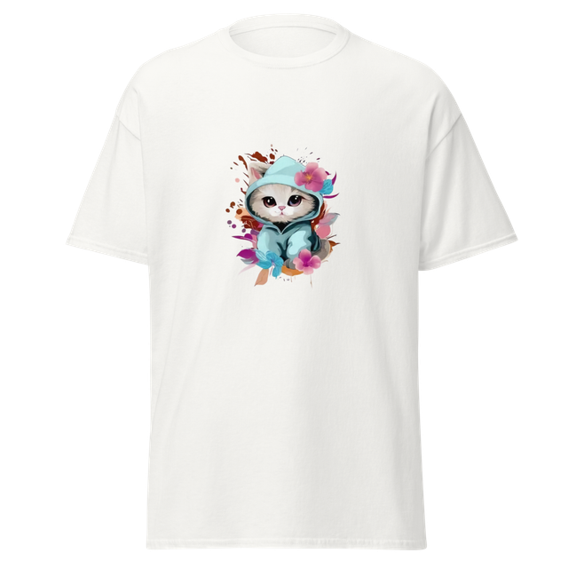 Cute Kitty Bloom Art T Shirt