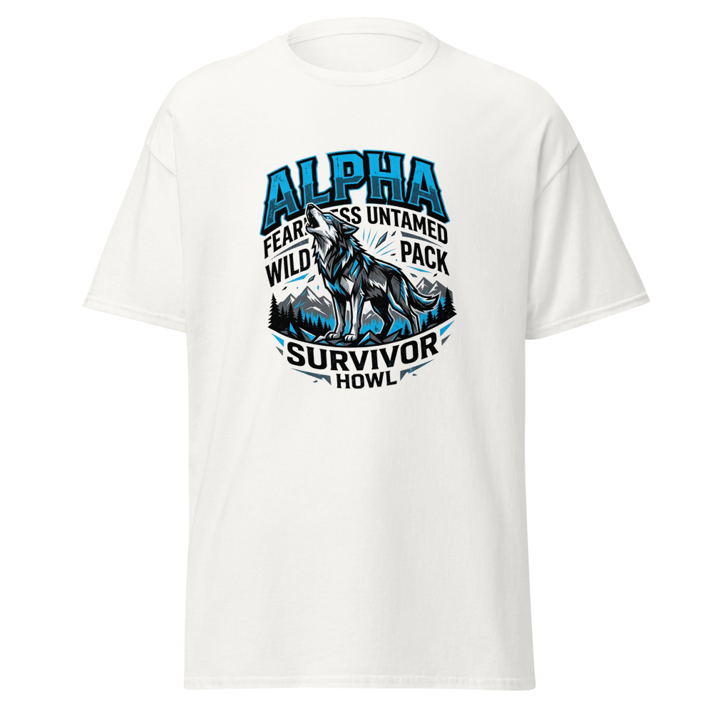 Alpha Wolf Survivor Graphic T-Shirt