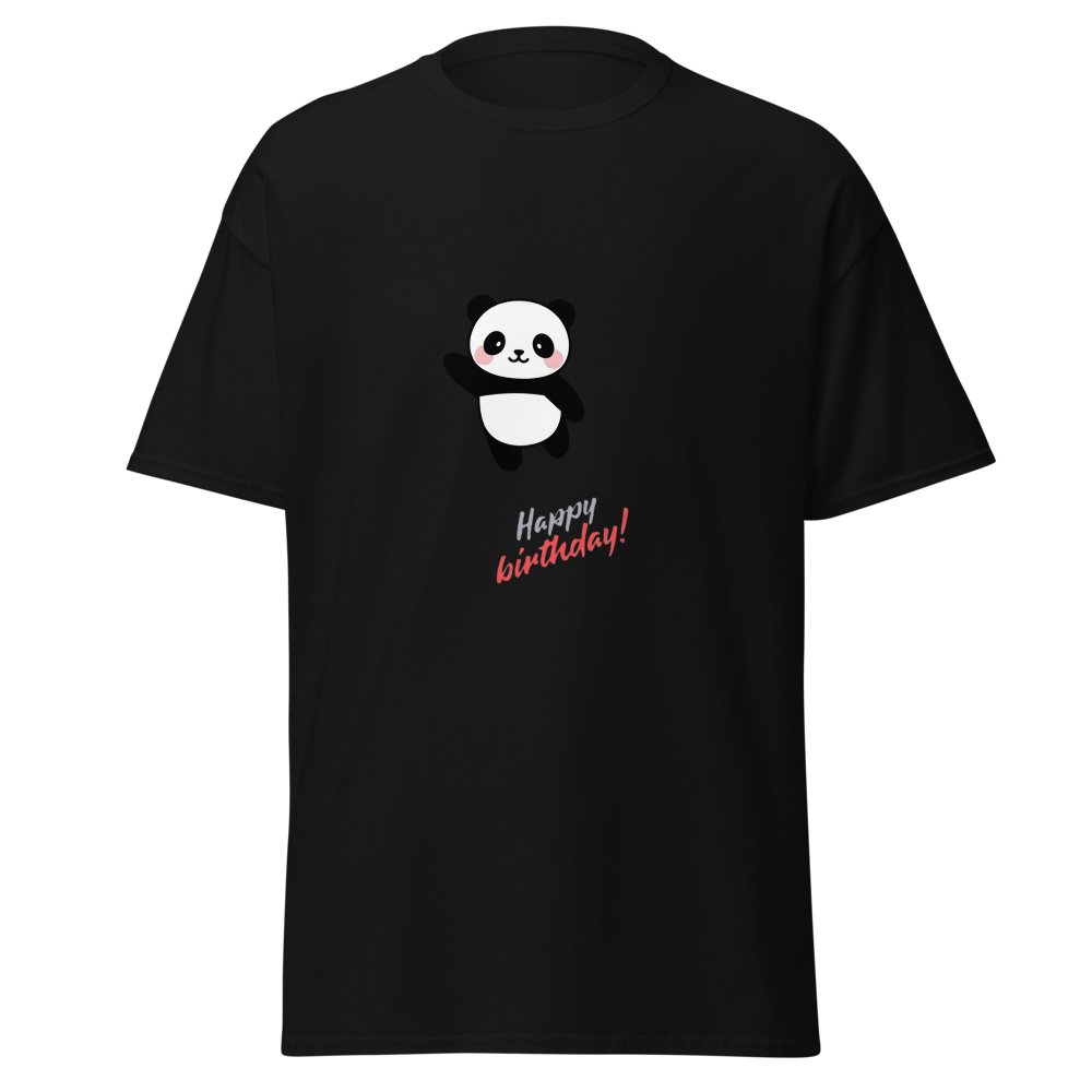 Cute Panda Happy Birthday Graphic T-Shirt
