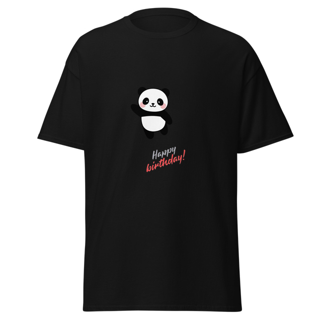 Cute Panda Happy Birthday Graphic T-Shirt