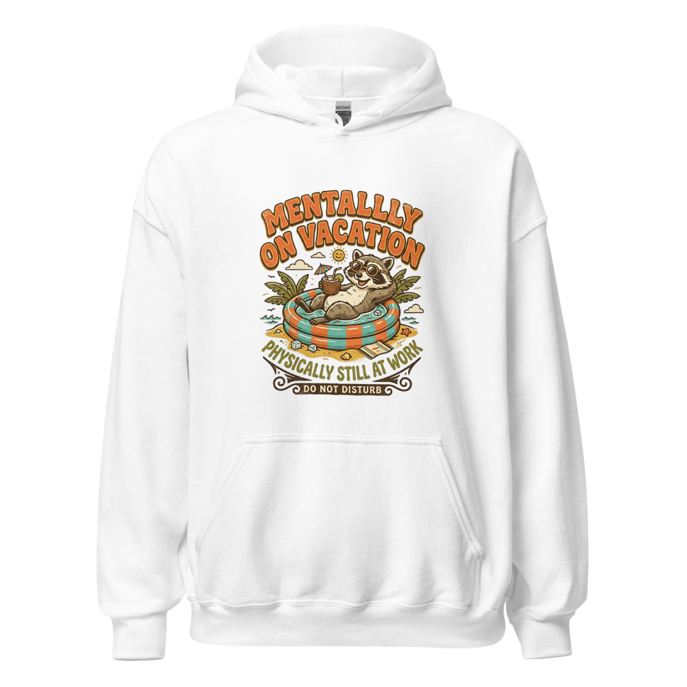 Mentally on Vacation Raccoon T-Shirt