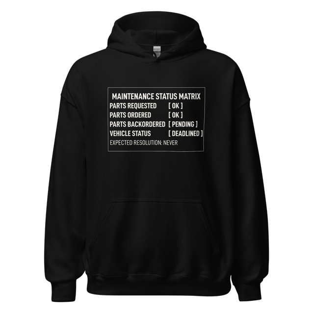 Military Motor Pool Maintenance Status Matrix Tee