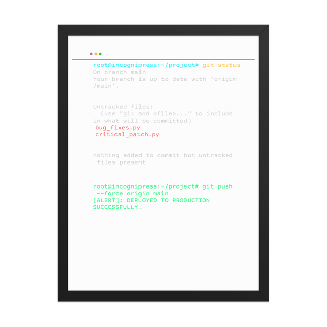 Git Push Force Deployed to Production Programmer