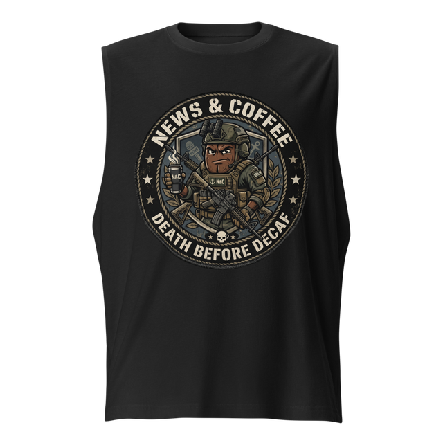 News & Coffee Sleeveless Death Before Decaf