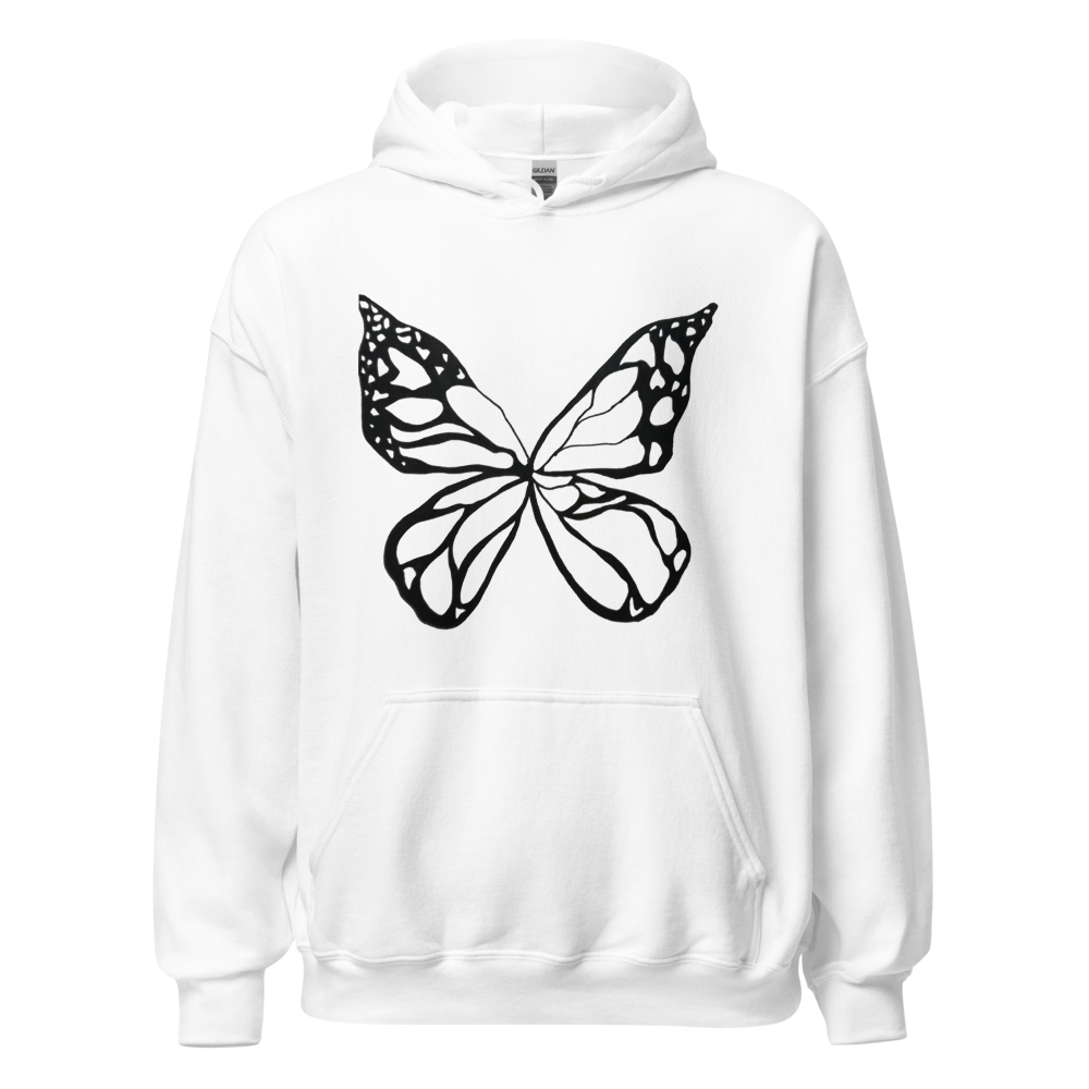 Butterfly wings designed hoodie. 