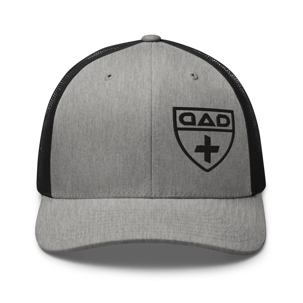 Offset Black Crest Logo Trucker Cap