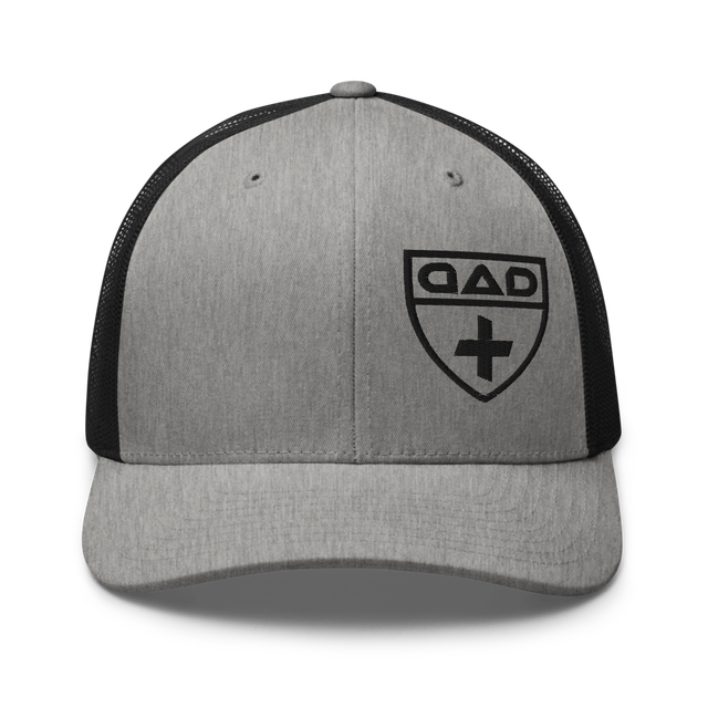 Offset Black Crest Logo Trucker Cap