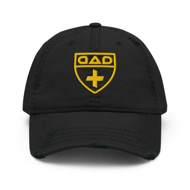 Gold Crest Logo Distressed Cap