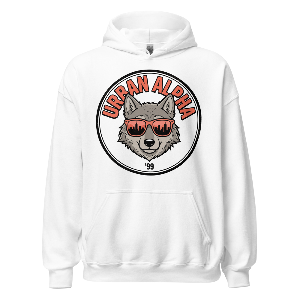 URBAN ALPHA WOLF GRAPHIC HOODIE 