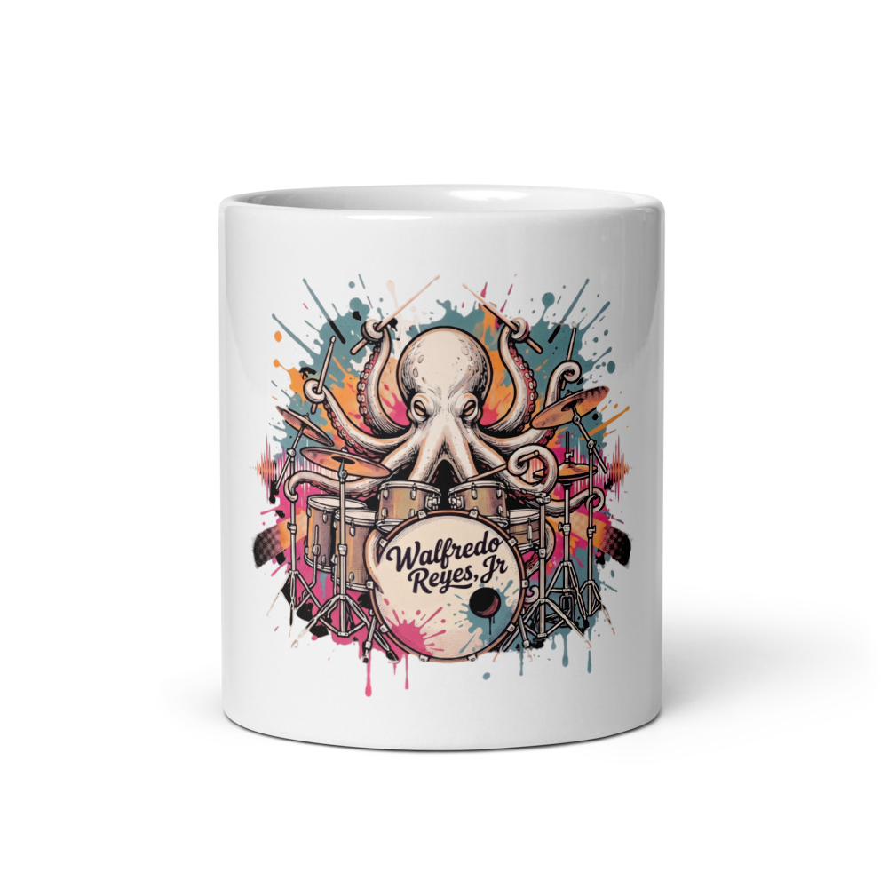 OctoBeat White Glossy Mug